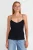 Geribbelde Mouwloze V-hals Blouse