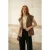 Katoenen Gilet met Jacket Kraag en Zak