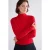 Summum Woman Turtle Neck Top Lyocell Wool Basics True Red