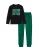 WE Fashion Nachtkledij  jade groen / zwart