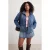 Trendyol Curve Dames Blauw Effen Lang Oversized Grote maten Blazers