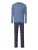 Hanro Pyjama lang ‘ Night & Day ‘  lichtblauw / donkerblauw