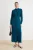 Trendyol Modest Dames Blauw Effen Maxi Lang Casual Blousejurk Modest Jurken