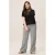 Miss Etam Plus wide leg high waist broek zwart