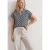Street One Dames Blouse met split in de hals en luipaardprint in Blauw