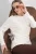 Dames Langsleeve Crew Neck Top Met Strikdetail