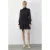Gestipte Halve Col Mini Jurk met Riem