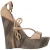 Burberry Bow T-Strap Wedge Sandalen in Bruin Leer