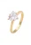 ELLI Ring ‘Herz’  goud / transparant
