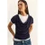 Dames T-shirt met Col en Korte Mouwen
