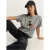 Geborduurd T-shirt met ronde hals