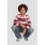 Me & My Monkey gestreepte longsleeve met tekst – roze/rood