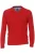 Redmond Casual Regular Fit Trui V-hals rood, Melange