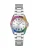 GUESS Analoog horloge ‘Opaline’  blauw / groen / fuchsia / zilver