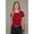 Kort T-shirt met slim fit en ronde hals