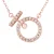 Cirkel Cirkel Zirkoniumoxides Zilver 925 Rose Vergulde – Love Symbol