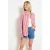 LOLALIZA gestreepte blouse met linnen roze
