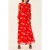 IVY OAK Maxi Maternity Chiffon Dress Lovers Red