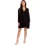 Influence Dames/Dames V Hals Mini Jurk met Lange Mouwen (Zwart)