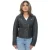 Dames lederen klassieke biker Brando jas-Baku