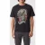 The Kooples Short-sleeved T-shirt With Print On The Front Black Washed