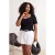 Trendyol Curve Dames Zwart Effen Kort Getailleerd Grote maten Blouses