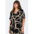 ONLY CARMAKOMA korte jurk zwart/ecru