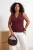 Trendyol Curve Dames Paars Effen Mouwloos Getailleerd Grote maten Blouses