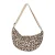 Sarlini doorgestikte crossbody tas met panterprint beige/zwart