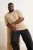 TRENDYOL MAN Heren Bruin Effen Kort Oversized Grote maten T-shirts