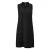 Viscose Mix Jurk met Strik bij de Hals Dames QS