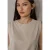 Street One Studio Dames Silk-Look top met tekst in Beige