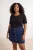 Trendyol Curve Dames Zwart Effen Kort Getailleerd Grote maten Blouses