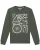 Watapparel Sweatshirt ‘Fahrradteile’  donkergroen / wit