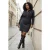 Trendyol Curve Dames Grijs Effen Kort / Mini Lang Casual Blousejurk Grote maten Jurk
