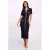 Morgan ribgebreide bodycon jurk marine/donkerblauw