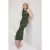 TRENDYOLMİLLA Dames Kaki Effen Midi Mouwloos Casual Bodycon Jurken