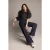TRENDYOLMİLLA Dames Donkerblauw Geborduurd Wijde pijp Hoge taille Jeans