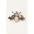 Kristallen insectenbroche in goud