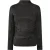 Pieces Damesblouse met hoge kraag, slank model en korte mouwen (Zwart)