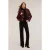Motivi Flare Pants With Eyelet Pattern Black