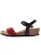 Bayton Sandalen met riem ‘Wodonga’  rood / zwart