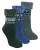 Sock Snob – 3 Paar Dames Omslag Bovenwol Bed Sokken voor Winter | Warme Sokken – Zwart / Houtskool / Denim