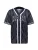 Karl Kani Varsity Striped Baseball T-shirt Met Korte Mouwen En V-hals Zwart M Man