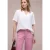Street One Dames Blouse met gespleten hals en omslag in Wit