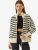 Bianco Lucci Oversized vest  crème / zwart