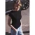 Street One Studio Dames Basic shirt met boothals in Zwart