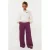 Ydence wide leg broek met krijtstreep – roze