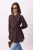 Trendyol Modest Dames Bruin Effen Lang Getailleerd Modest Overhemden