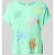 milano italy T-shirt van mix van katoen en linnen met stitchings